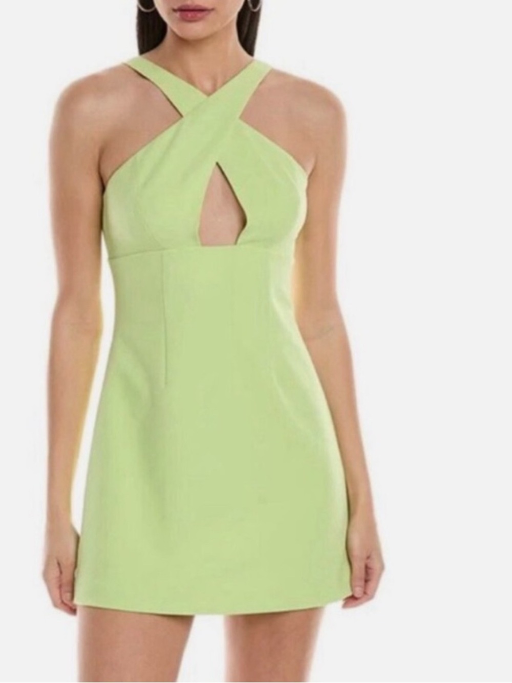 French Connection Whisper Ruth Crossover Neck Dress